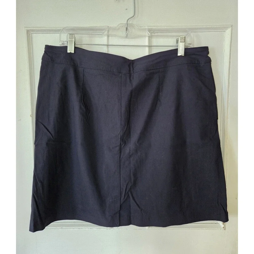 Tribal Womens Stretch A-Line Pull-On Casual Mini Skirt Skort Solid Blue Size 14